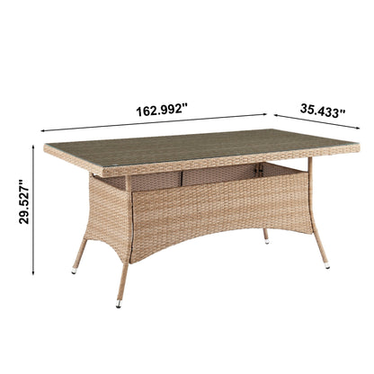 Manhattan Comfort 7-Piece Genoa Patio 6- Person Dining Set