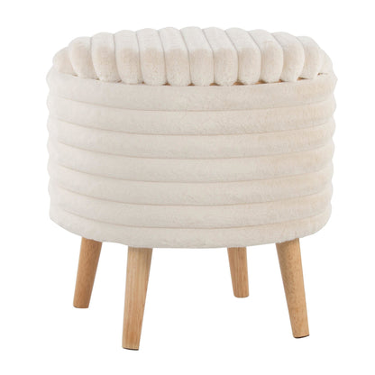 Majestic Office Furniture Plush Storage Ottoman Set