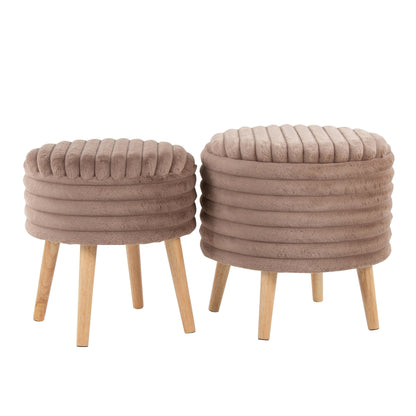 Majestic Office Furniture Plush Storage Ottoman Set
