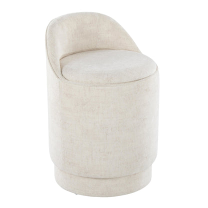 Lumisource Marla 18" Upholstered Vanity Stool