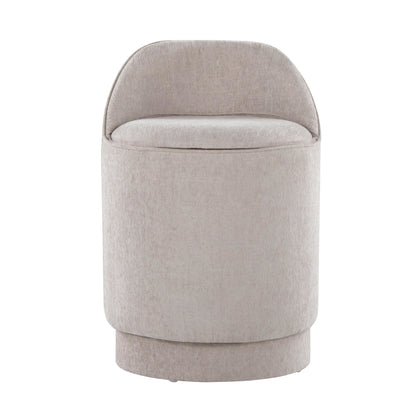 Lumisource Marla 18" Upholstered Vanity Stool