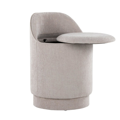 Lumisource Marla 18" Upholstered Vanity Stool