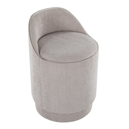 Lumisource Marla 18" Upholstered Vanity Stool