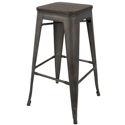 Majestic Office Furniture 30" Fixed-Height Barstool - Set of 2