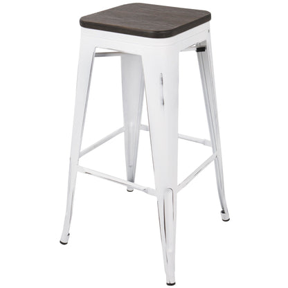 Majestic Office Furniture 30" Fixed-Height Barstool - Set of 2
