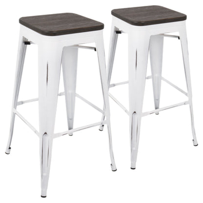 Majestic Office Furniture 30" Fixed-Height Barstool - Set of 2