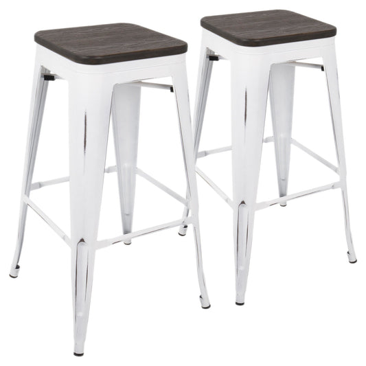 Majestic Office Furniture 30" Fixed-Height Barstool - Set of 2
