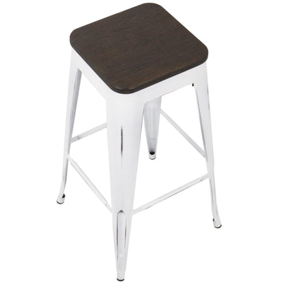 Majestic Office Furniture 30" Fixed-Height Barstool - Set of 2