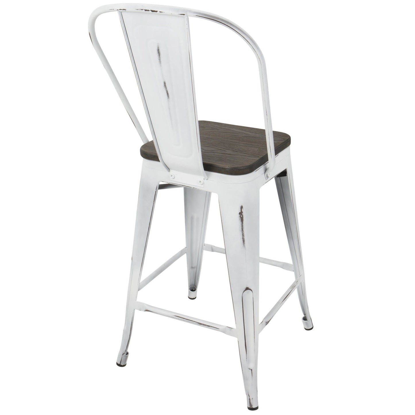 Majestic Office Furniture High Back 24" Fixed-Height Counter Stool - Set of 2