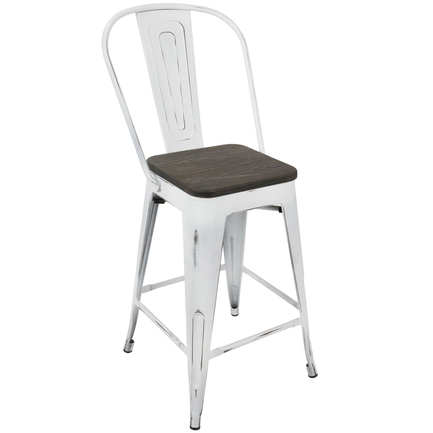 Majestic Office Furniture High Back 24" Fixed-Height Counter Stool - Set of 2
