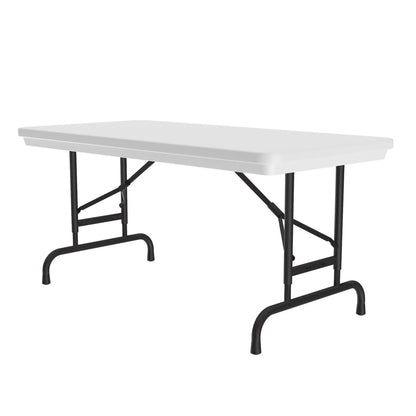 Heavy Duty Commercial Plastic Folding Table — Adjustable Height