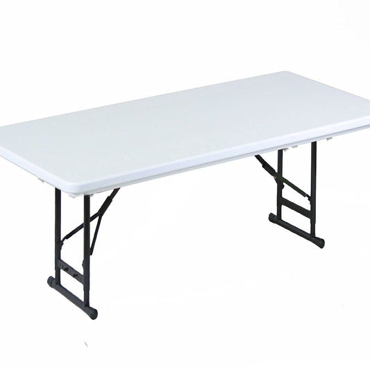 Majestic Office Furniture Adjustable Height Commercial Blow-Molded Plastic Folding Table