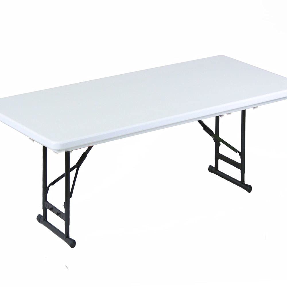Majestic Office Furniture Adjustable Height Commercial Blow-Molded Plastic Folding Table