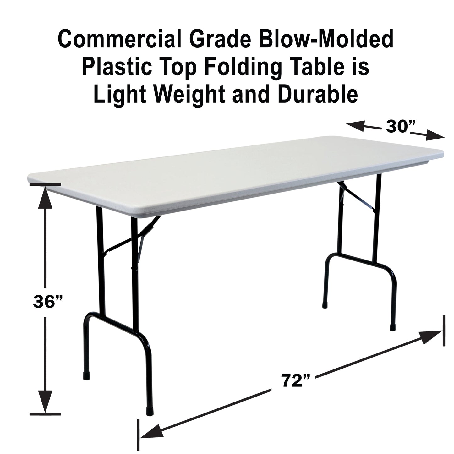 Majestic Office Furniture 36" Counter Height commercial Grade Blow-Molded Plastic Folding Table