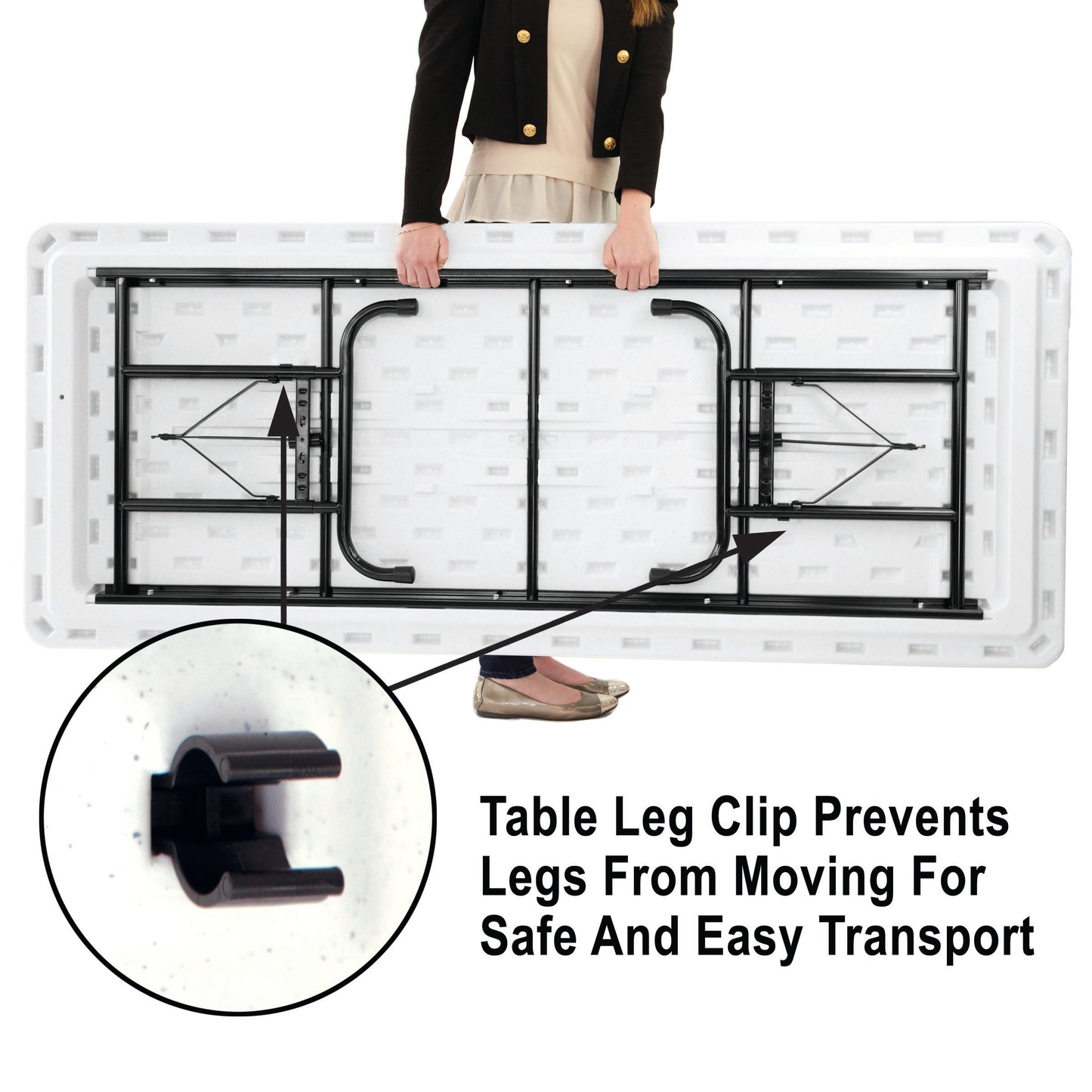 Majestic Office Furniture 36" Counter Height commercial Grade Blow-Molded Plastic Folding Table