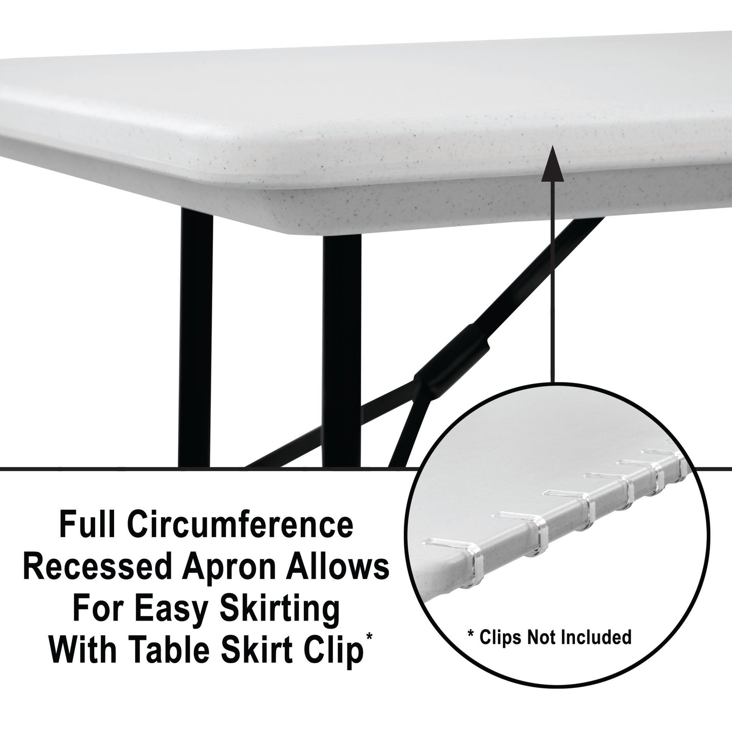 Majestic Office Furniture 36" Counter Height commercial Grade Blow-Molded Plastic Folding Table