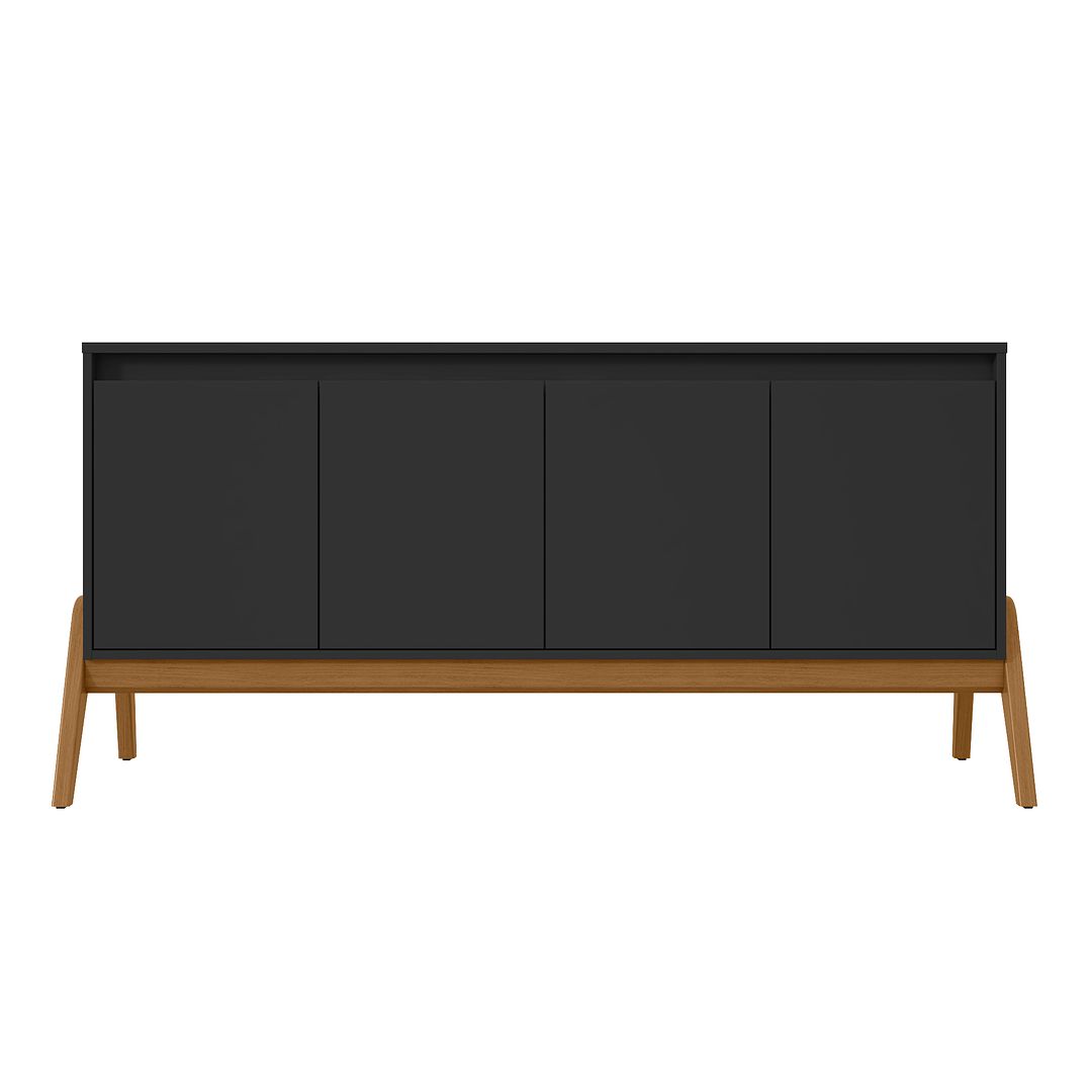 Manhattan Comfort Mid-Century Modern Gales 63.32 Sideboard with Solid Wood Legs