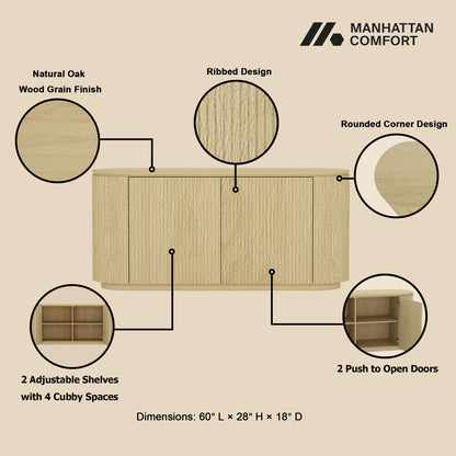 Manhattan Comfort Olivia 60" Sideboard