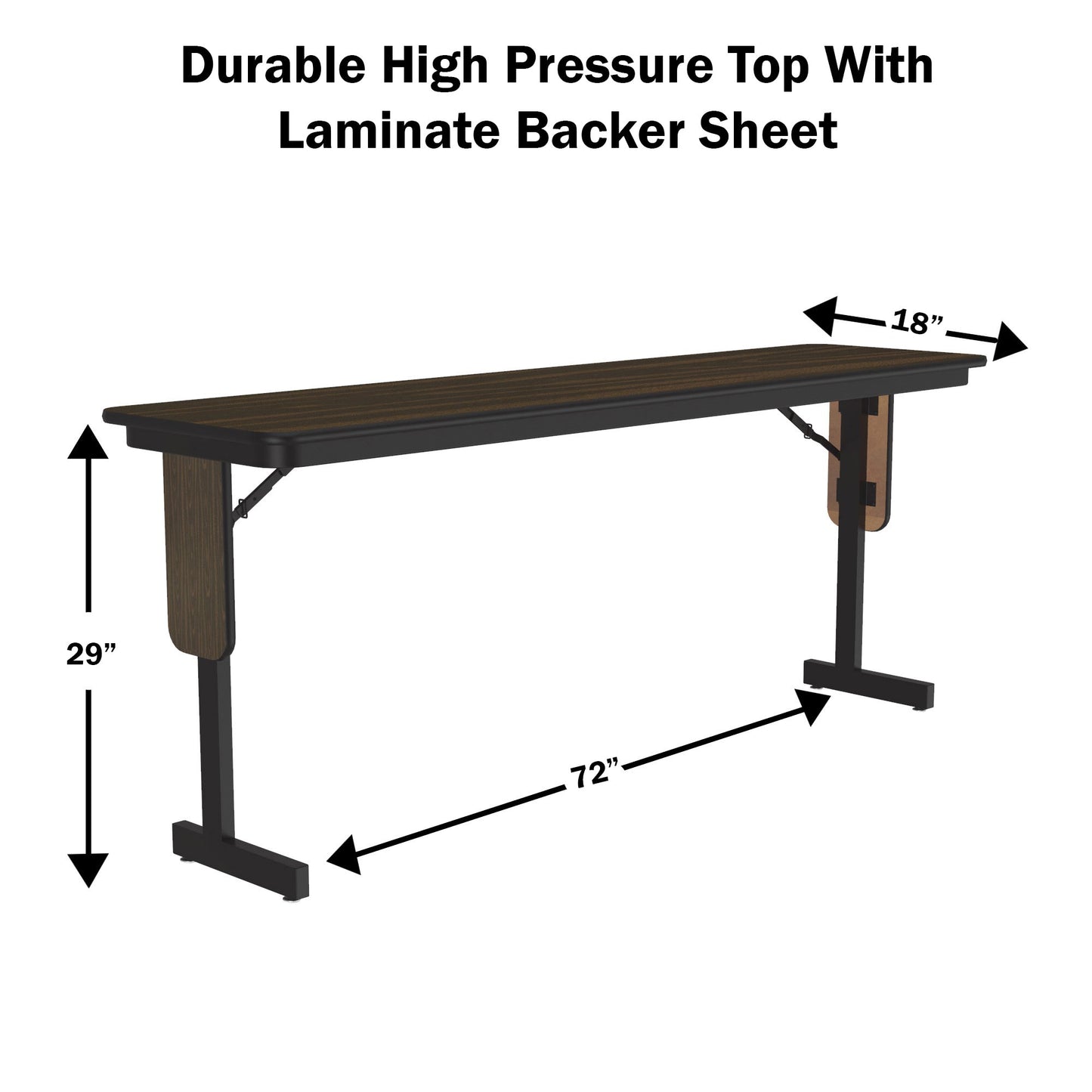 Majestic Office Furniture Deluxe High-Pressure Folding Seminar Table with Panel Leg