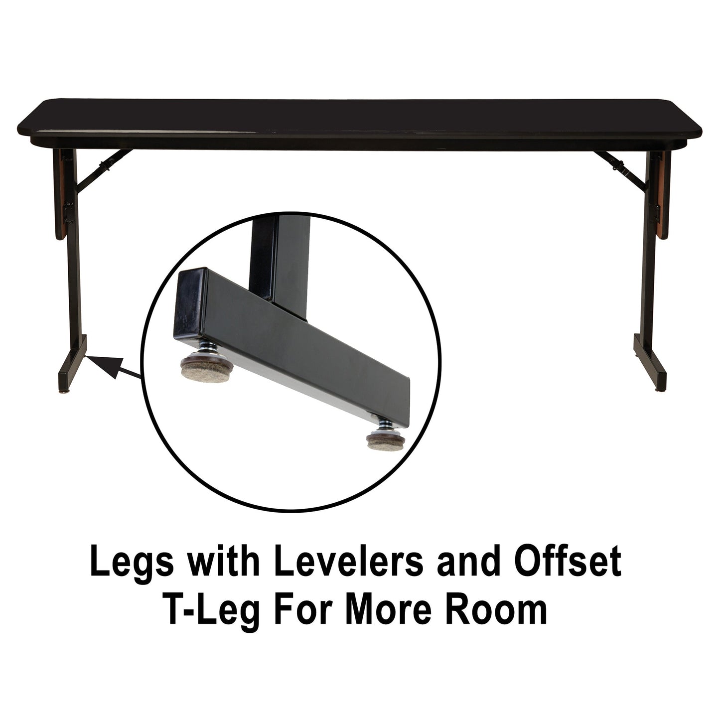 Majestic Office Furniture Deluxe High-Pressure Folding Seminar Table with Panel Leg