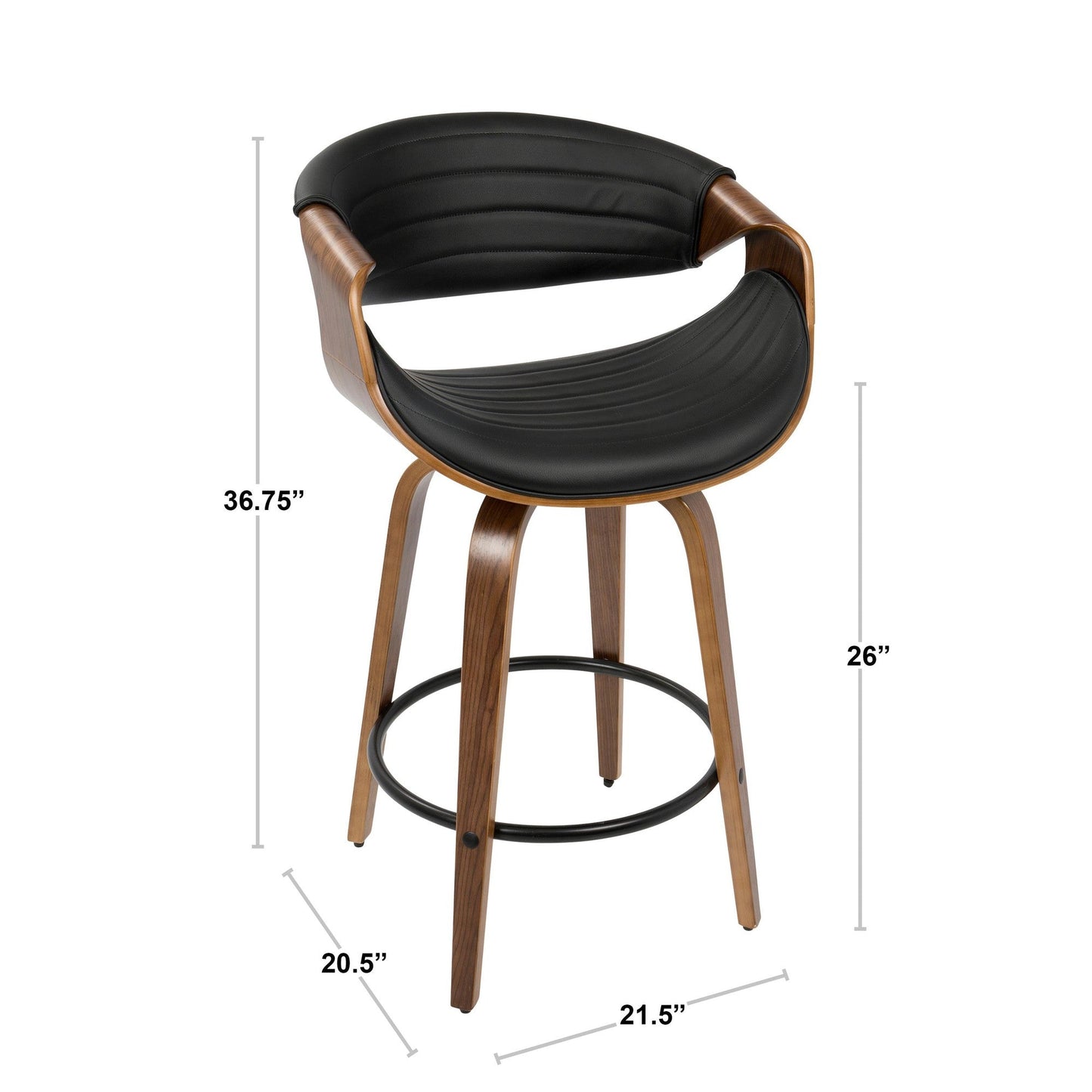 Majestic Office Furniture 26" Fixed-Height Counter Stool - Set of 2
