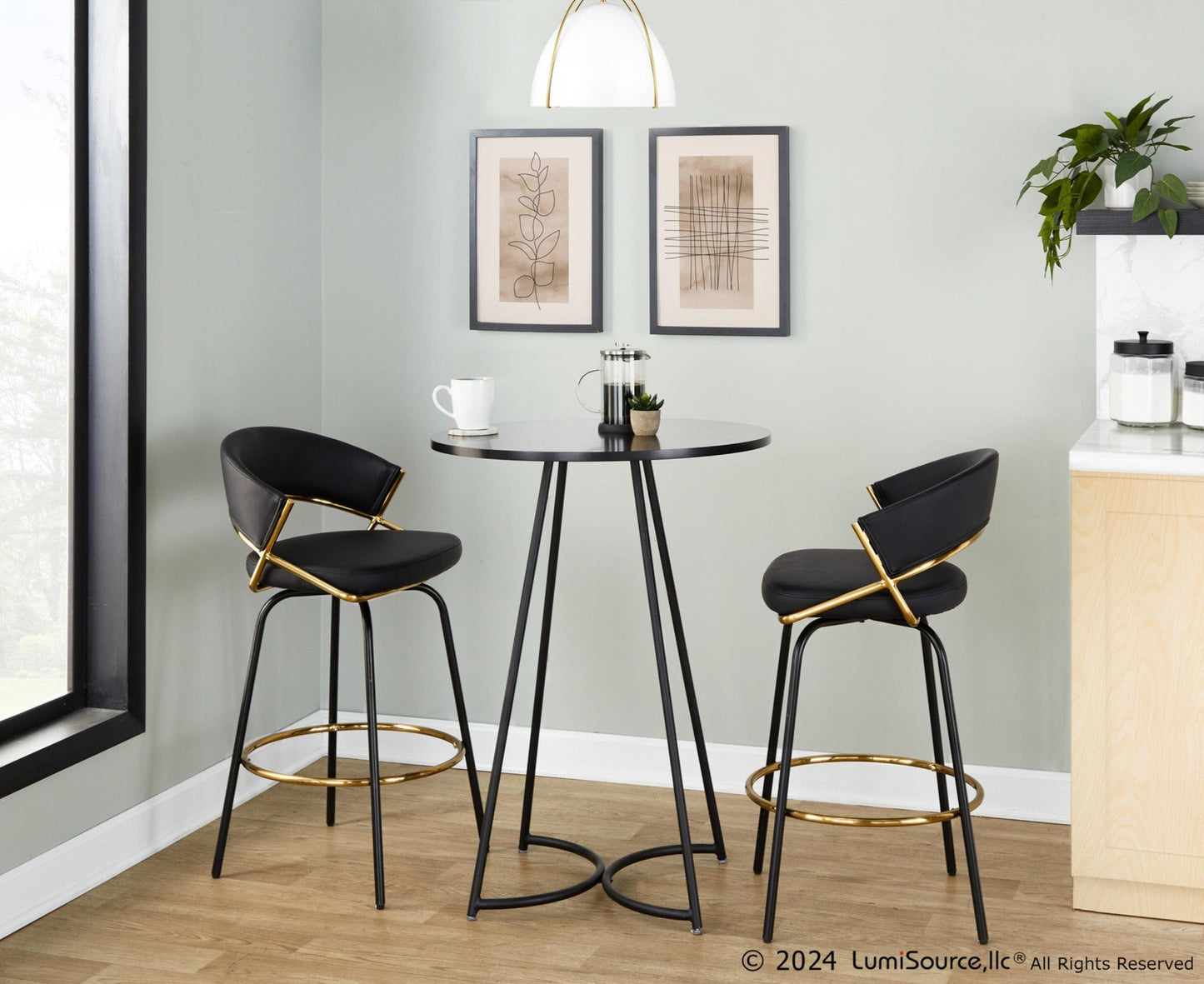 Majestic Office Furniture 26" Fixed-Height Counter Stool - Set of 2