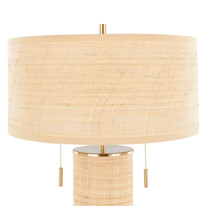 Lumisource Cylinder Rattan 29" Table Lamp