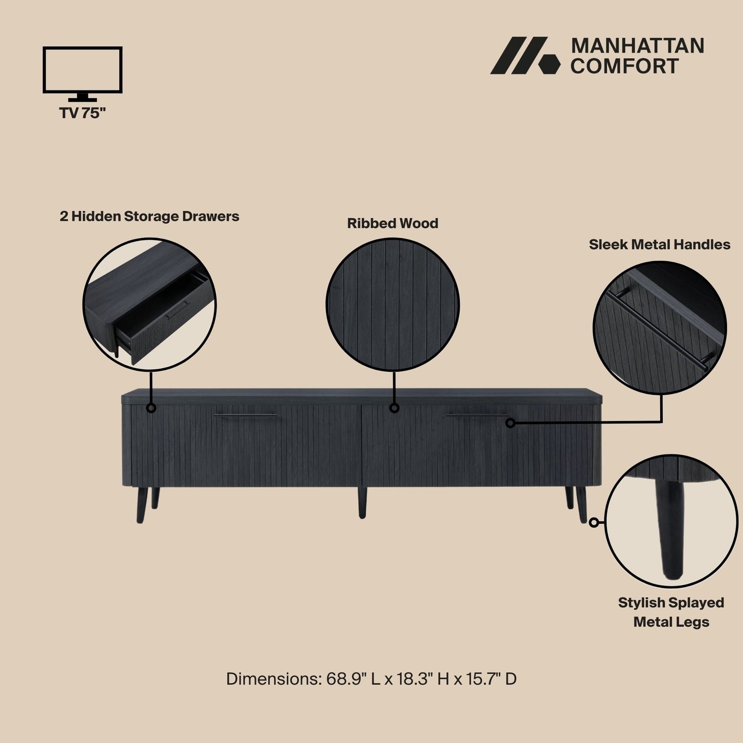 Manhattan Comfort Jodie TV Stand