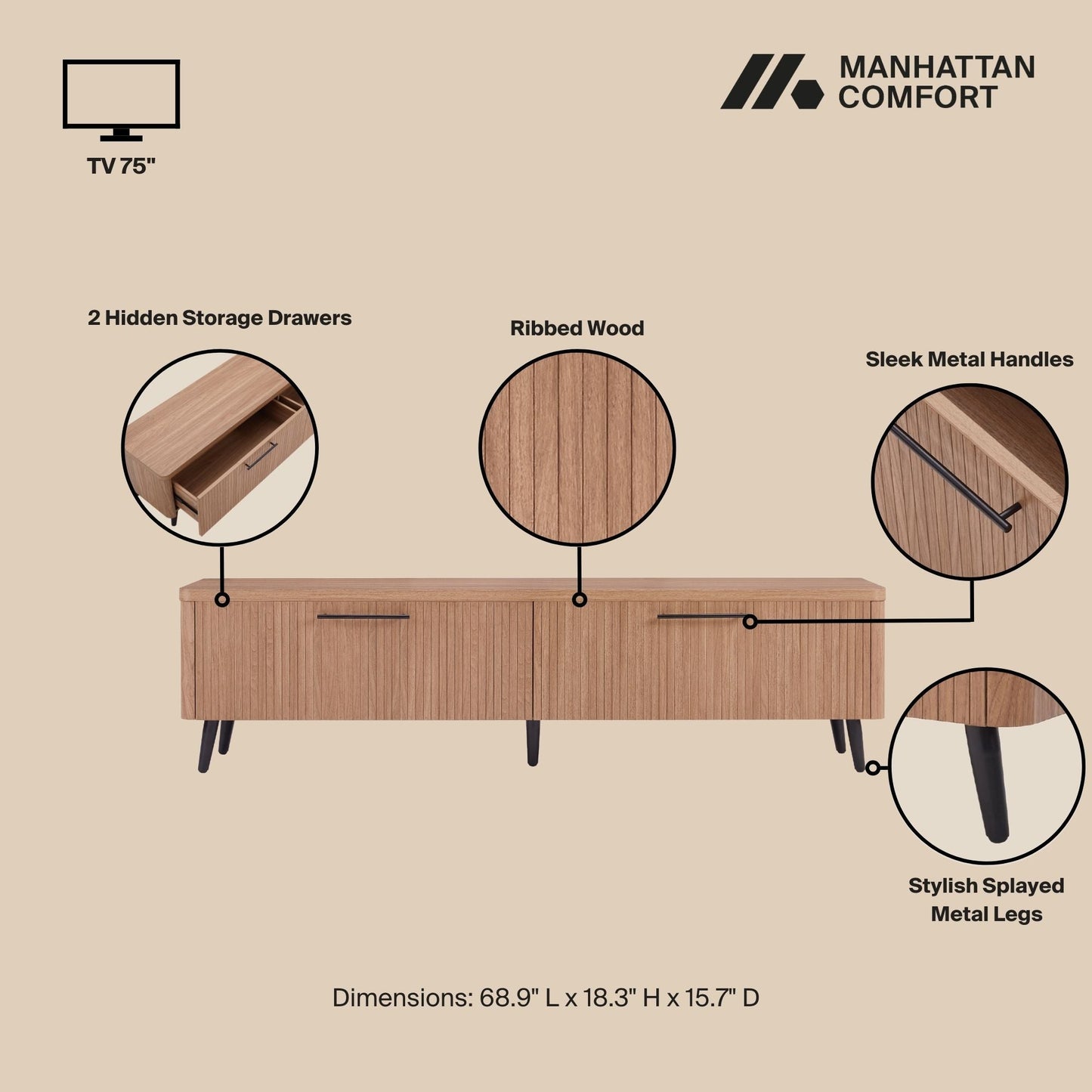 Manhattan Comfort Jodie TV Stand