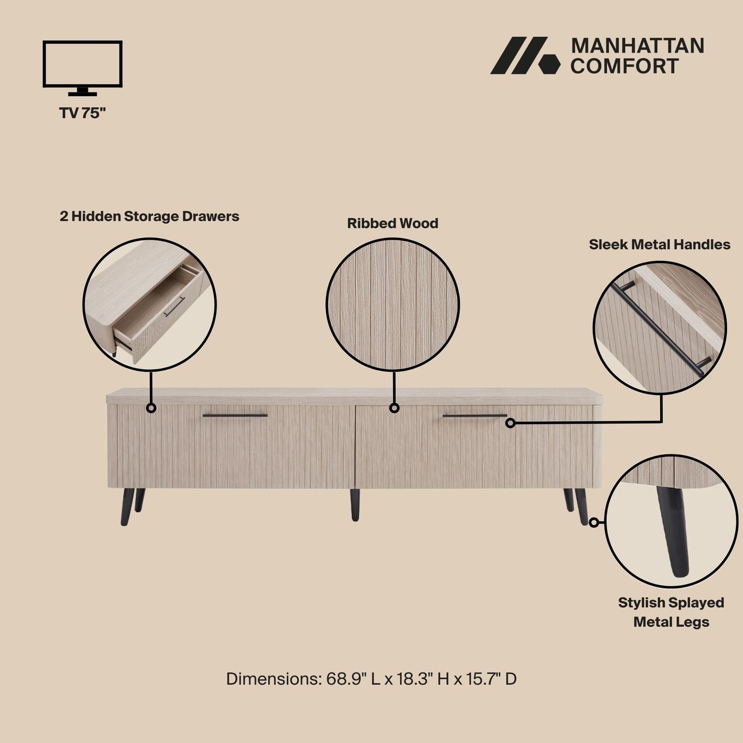 Manhattan Comfort Jodie TV Stand
