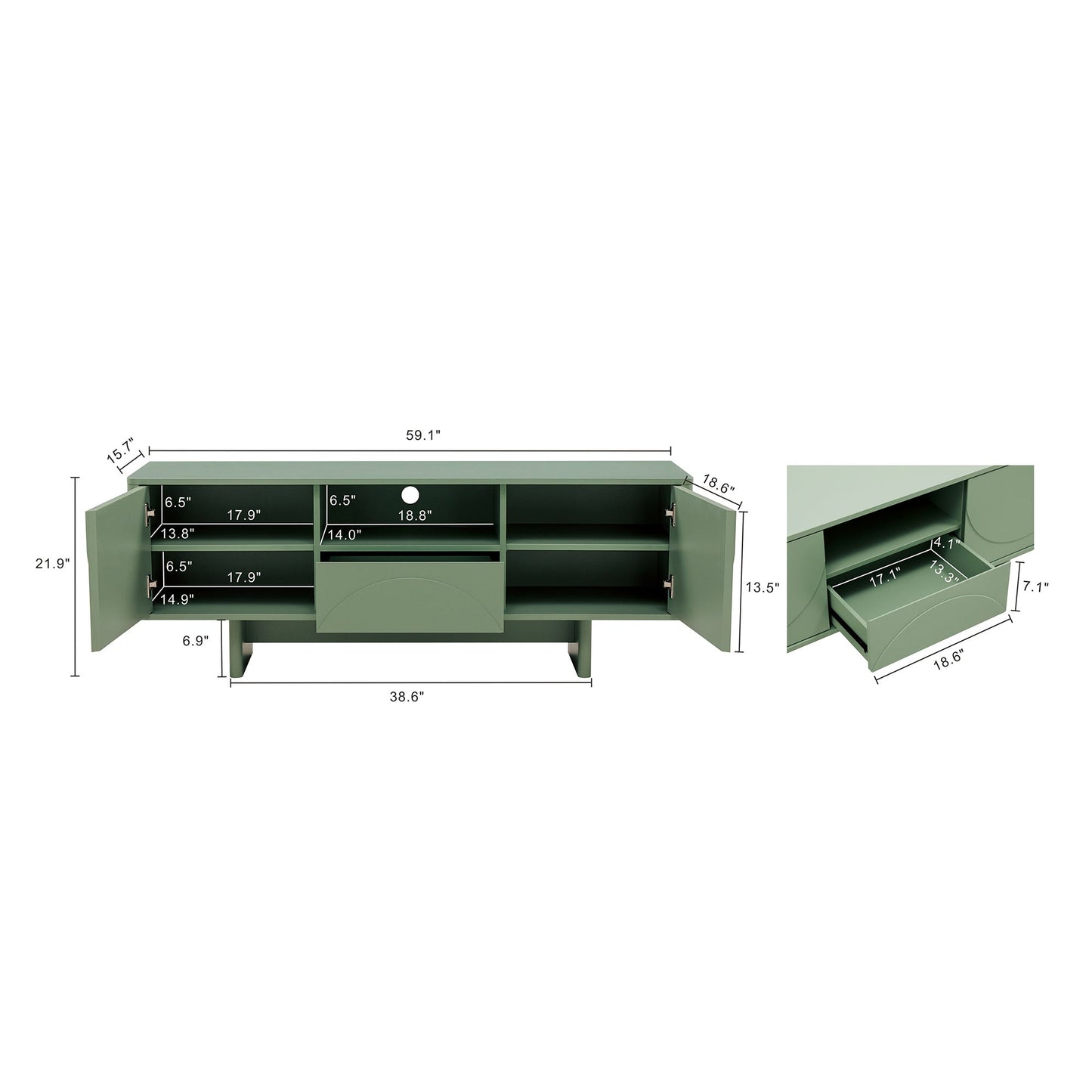 Manhattan Comfort Ella 59" TV Stand