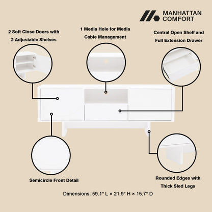Manhattan Comfort Ella 59" TV Stand