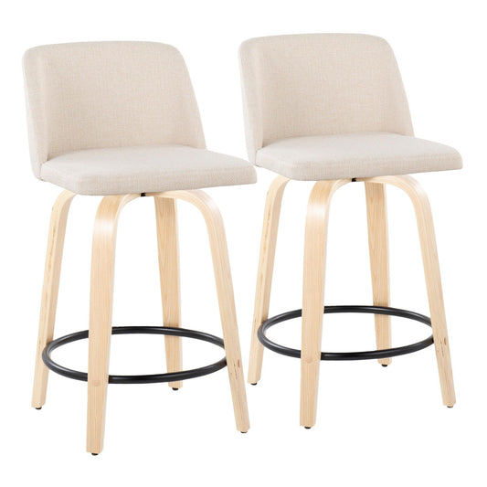 Majestic Office Furniture 24" Fixed-Height Counter Stool - Set of 2