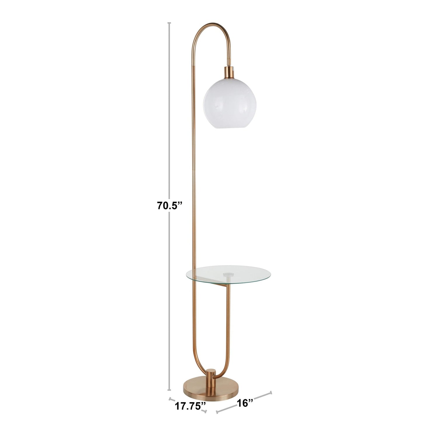 Majestic Office Furniture 71" Floor Lamp with Table