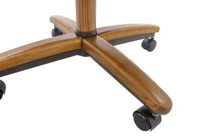 Chromcraft ZIP Ship CM127 Casual Dining Chair Caster Swivel Tilt Fabric Dinning Chair in Chestnut Finish