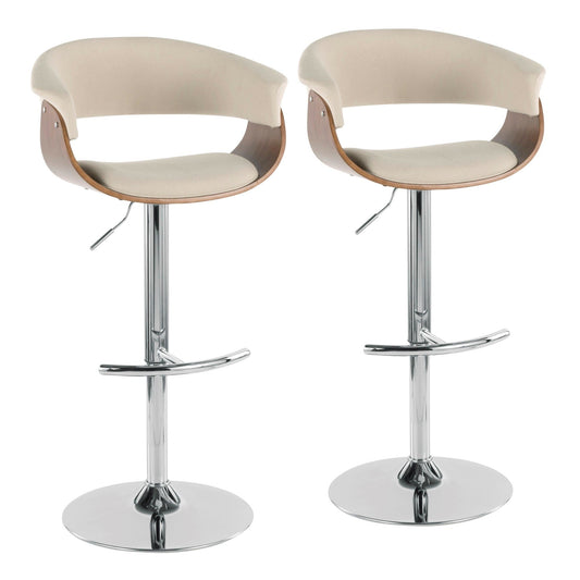 Majestic Office Furniture Mod Adjustable Barstool - Set of 2