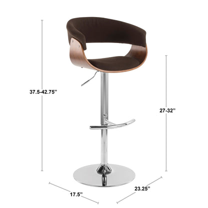 Lumisource Vintage Mod Adjustable Barstool - Set of 2