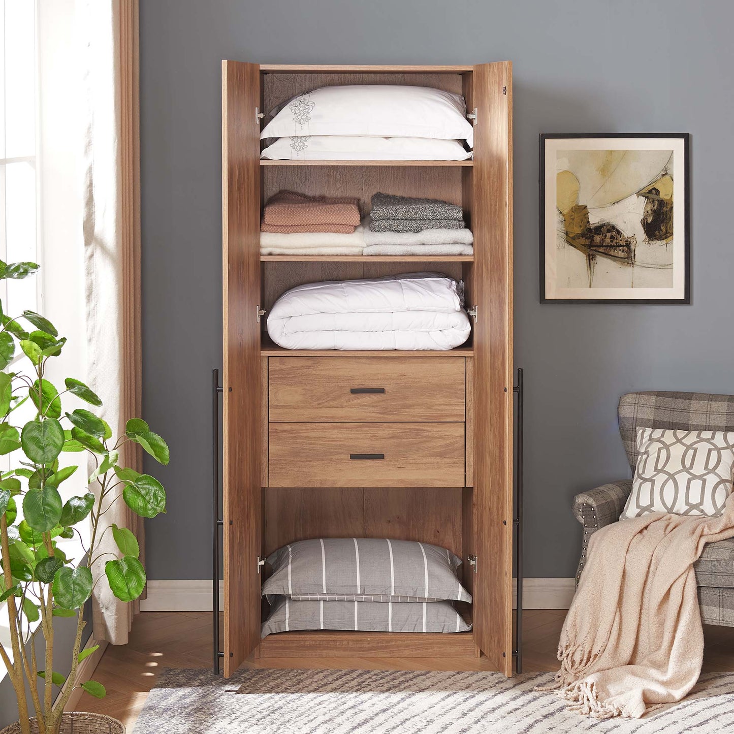 Manhattan Comfort Lee Wardrobe Closet 1.0