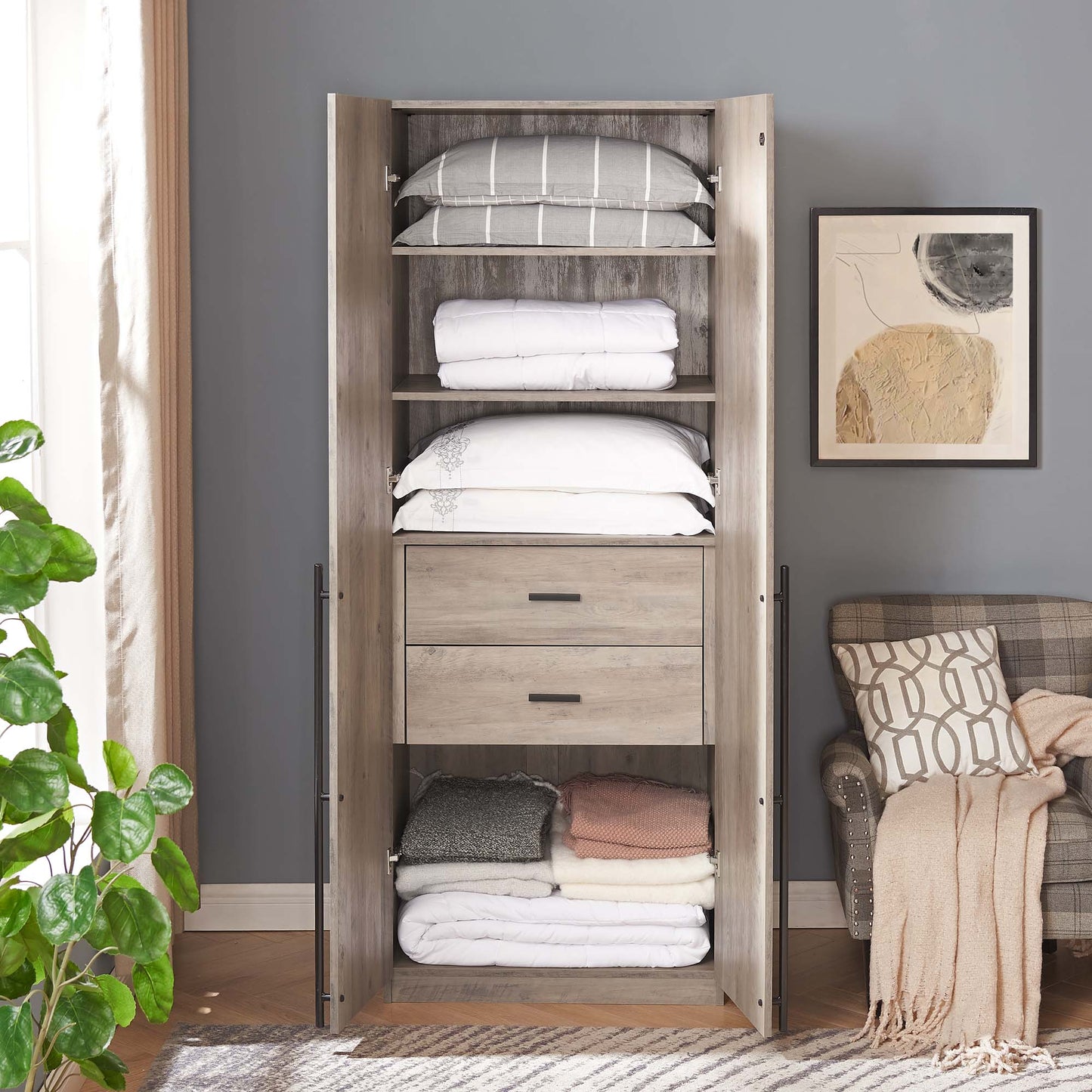 Manhattan Comfort Lee Wardrobe Closet 1.0