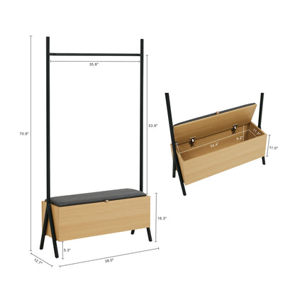 Manhattan Comfort Paloma Open Hanging Closet - Set of 1