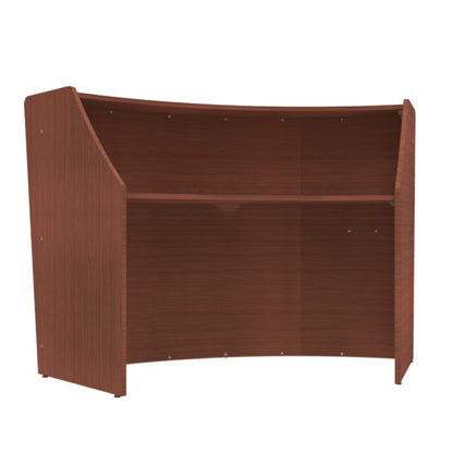 Curved Reception Desk with Counter, 72”W x 32”D x 46”H