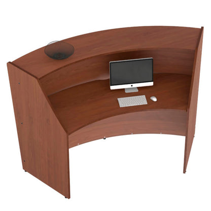 Curved Reception Desk with Counter, 72”W x 32”D x 46”H