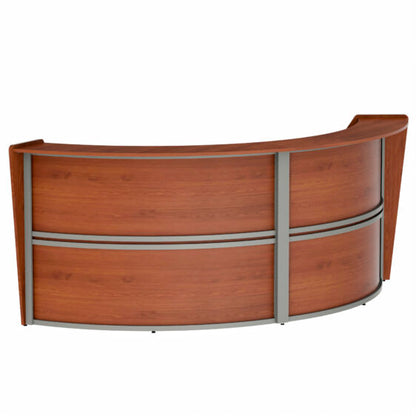 Curved Reception Desk with Counter, 2 Units, 124”W x 49”D