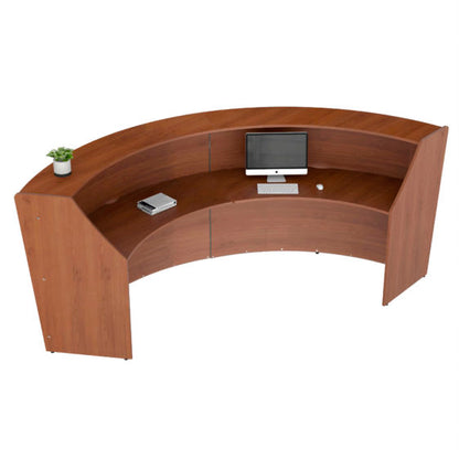 Curved Reception Desk with Counter, 2 Units, 124”W x 49”D