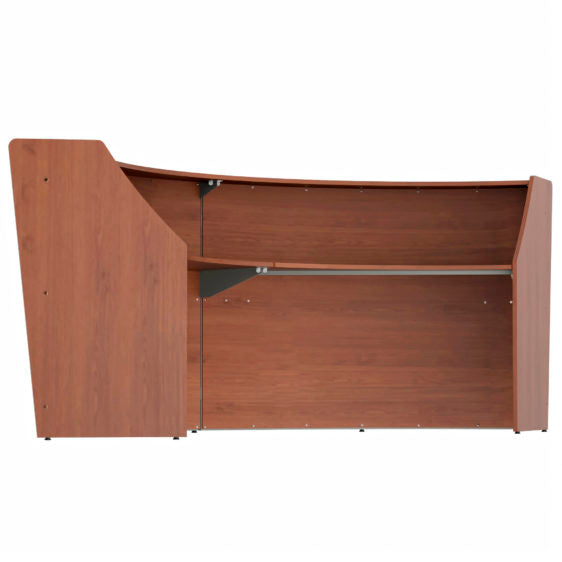 Curved Reception Desk with Counter, 2 Units, 124”W x 49”D