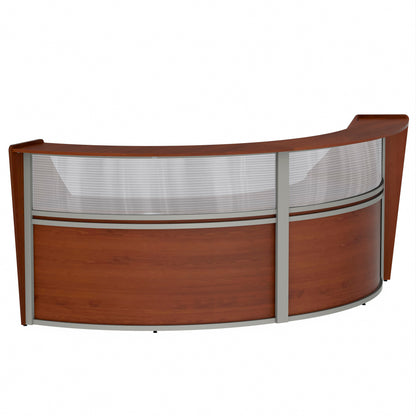 Curved Reception Desk Clear Panel, 2 Units