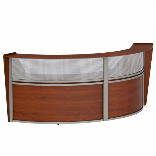 Curved Reception Desk Clear Panel, 2 Units