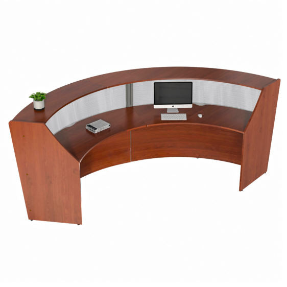 Curved Reception Desk Clear Panel, 2 Units