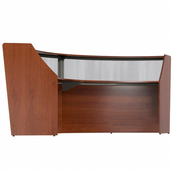 Curved Reception Desk Clear Panel, 2 Units