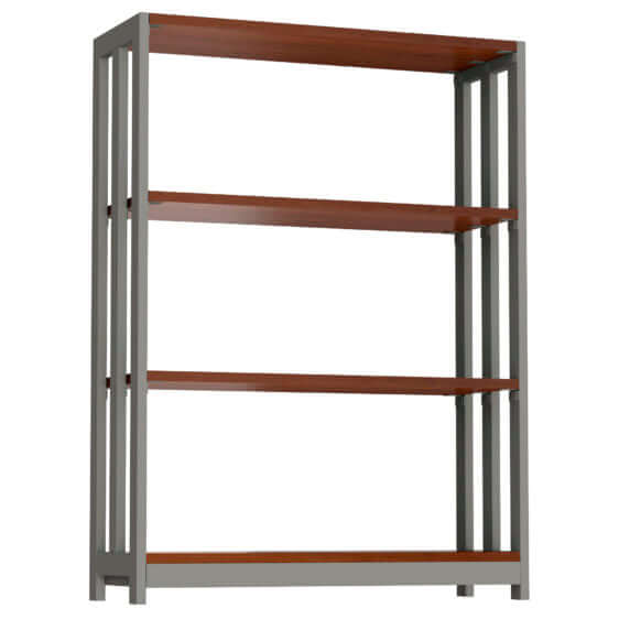 Trento Three-Tier Bookshelf, Bookcase Three-Shelf, 31.5″x12″x43″H